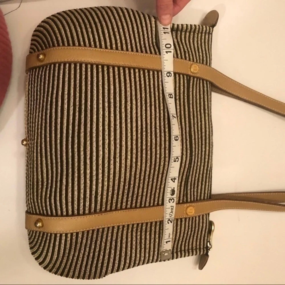 ERIC JAVITS wicker black tan tote shoulder bag - Picture 12 of 16